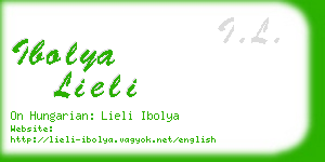ibolya lieli business card